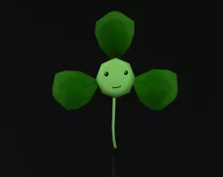 Creative Fan Plant Low-poly  3D model