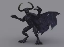 DEMON GAME READY ANIMATED MODEL Low-poly  3D model