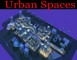 District With Skyscraper  3D model
