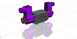 Double solenoid valve 4/3