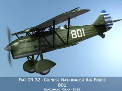 Fiat CR 32 - Chinese Nationalist Air Force 3D model