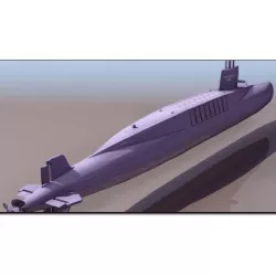 French Sub Redoutable S611 Studio Max 3D model