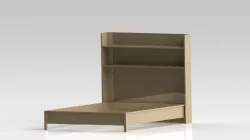 Full size Plaform Bed with Bookcase Headboard