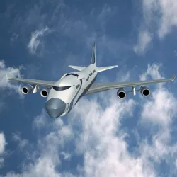 Futuristic commercial jet concept 3D model