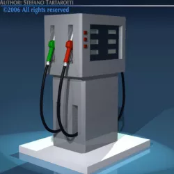 Gas pump 3D model
