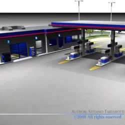 Gas station 3D model