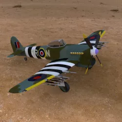 Hawker Typhoon Studio Max 3D model