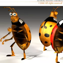 Ladybug cartoon 3D model