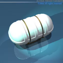 Life raft container 3D model