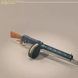 LMG14 machine gun 3D model