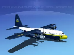 Lockheed C-130 Hercules  Blue Angels 3D model