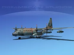 Lockheed C-130 Hercules Greece 3D model