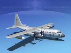 Lockheed C-130 Hercules USAF 1 3D model