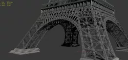Low-poly Eiffel Tower Low-poly  3D model