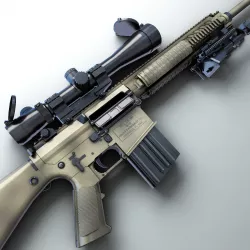 M110 SASS Hi-Res 3D model