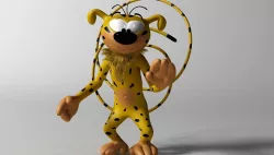 Marsupilami Character RIGGED Low-poly  3D model