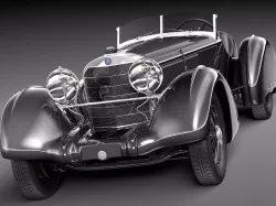 Mercedes-Benz 710 SSK Trossi Roadster 1930 3D model