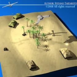 Modern warfare scenario 3D model