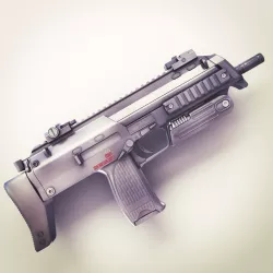 MP7 Submachine gun Hi-Res 3D model