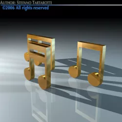 Musical notes 3D model