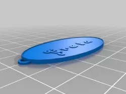 My Customized Greta Oval Keychain