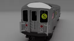 New York subway train 3D model