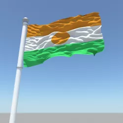 Niger flag 3D model
