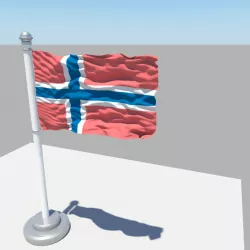 Norway flag 3D model