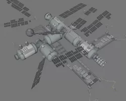 Prafira station Low-poly  3D model