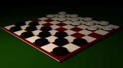 Red White Checker Board Low-poly  3D model