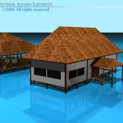 Resort buildings 3D model