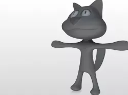 Rigged Cartoon Cat 3D model