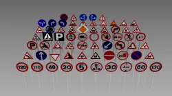 Road sign compilation 3D model