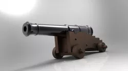 Royal Navy 32 Pounder Gun 1805