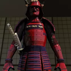 Samurai Armor Red Sanada Clan 3D model