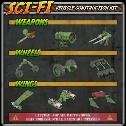 Sci-Fi Construction Kit - Vehicles for Poser 3D model