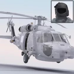 SH60 Seahawk Military Helicopter 3D model
