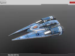 Spaceship Carriers  Fighters Low-poly  3D model