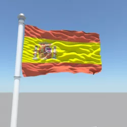 Spain flag 3D model
