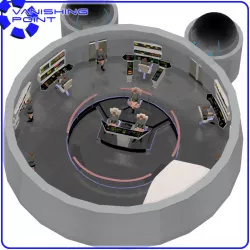 Starship Bridge 9 Poses for Poser 3D model