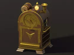 Steampunk Clock Puzzle Box w/Compass