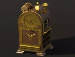 Steampunk Clock Puzzle Box w/Compass