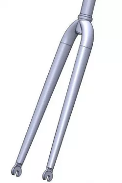 Steel roadbike fork, 1", 700C, for Fixie and Singlespeed