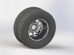 Steel wheel with slick 