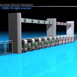 Subway gates 3D model