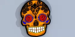 Sugar Skull - Coasters for 3Dprint