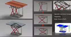 Table Height Adjustment Mechanism