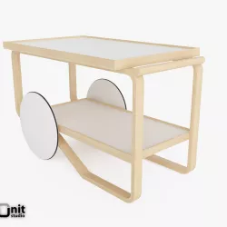Tea Trolley 901 by Alvar Aalto 3D model
