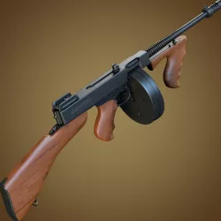 Thompson submachine gun 3D model