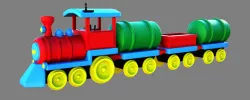 Toy train 3D model